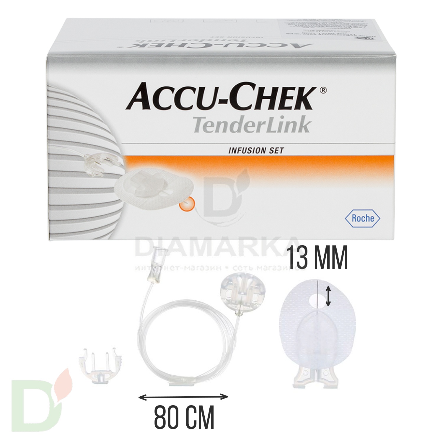 Акку-Чек ТендерЛинк 13/80, инфузионный набор, 1 шт. в интернет-магазине