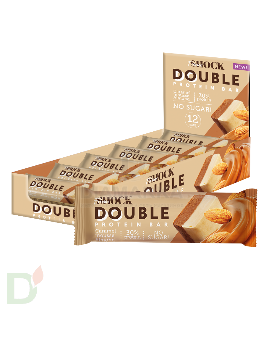 Батончик протеиновый FitnesShock Карамельный мусс с миндалем 40гр. в интернет-магазине