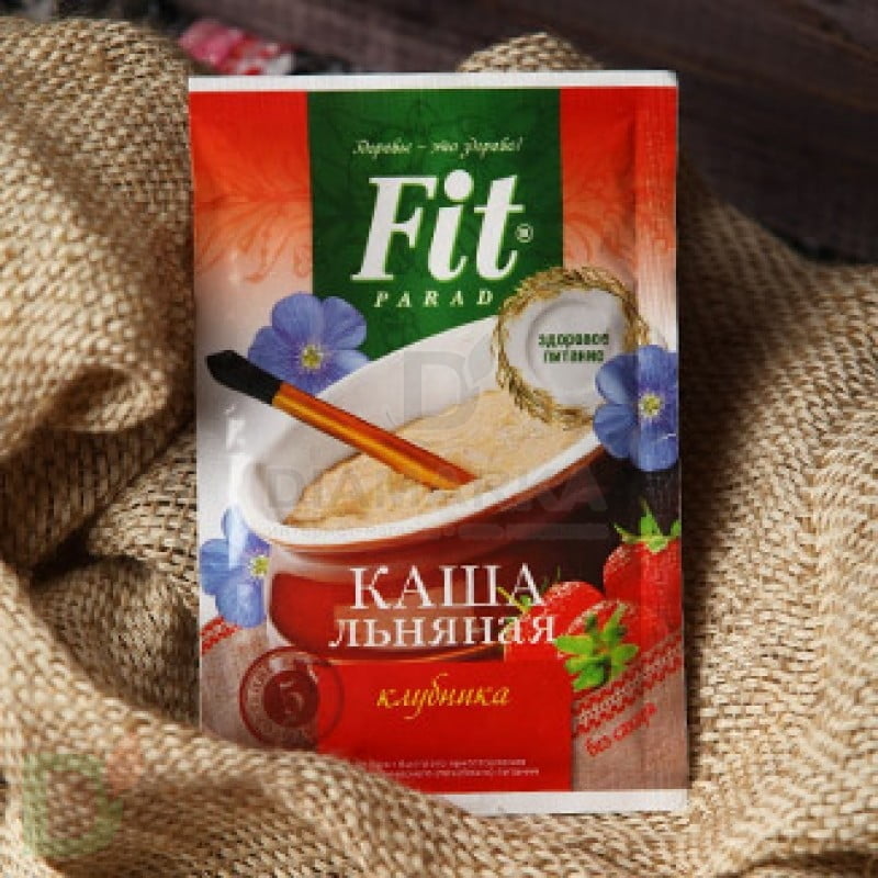 Каша льняная Клубника со сливками, 25г