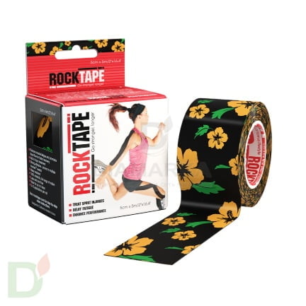 Тейп RockTape Design, 5см х 5м, Цветы