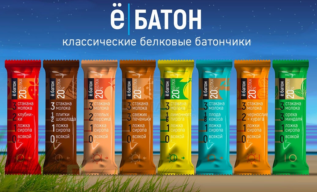 Батончик протеиновый Ё/батон Кокос в шоколадной глазури 50гр в интернет-магазине