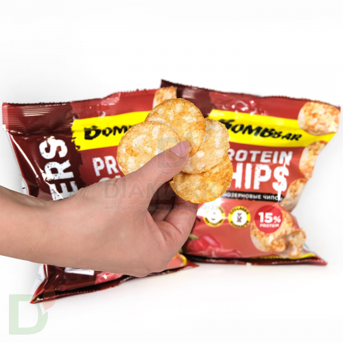 Чипсы протеиновые BOMBBAR BOMBERS Бекон с Паприкой, 50 гр