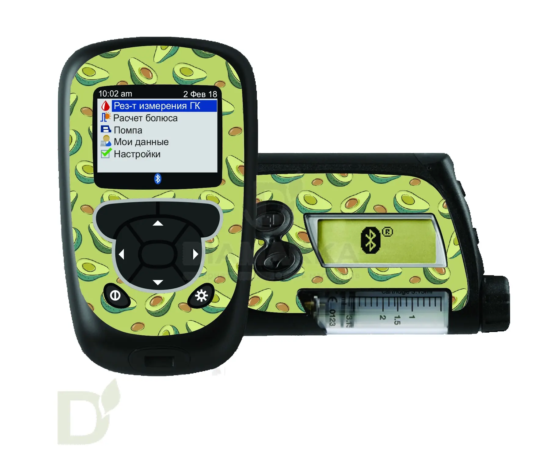 Наклейка на помпу и глюкопульт Акку-Чек