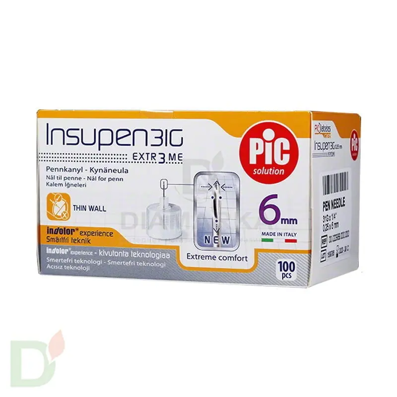 Иглы INSUPEN 31G, длина 6 мм, 100 штук, для шприц  ручек