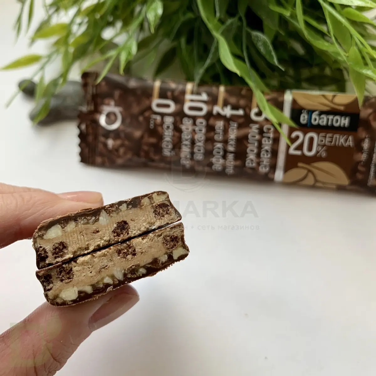 Батончик протеиновый Ё/батон "Арахис-Кофе" в шоколадной глазури 40гр в интернет-магазине