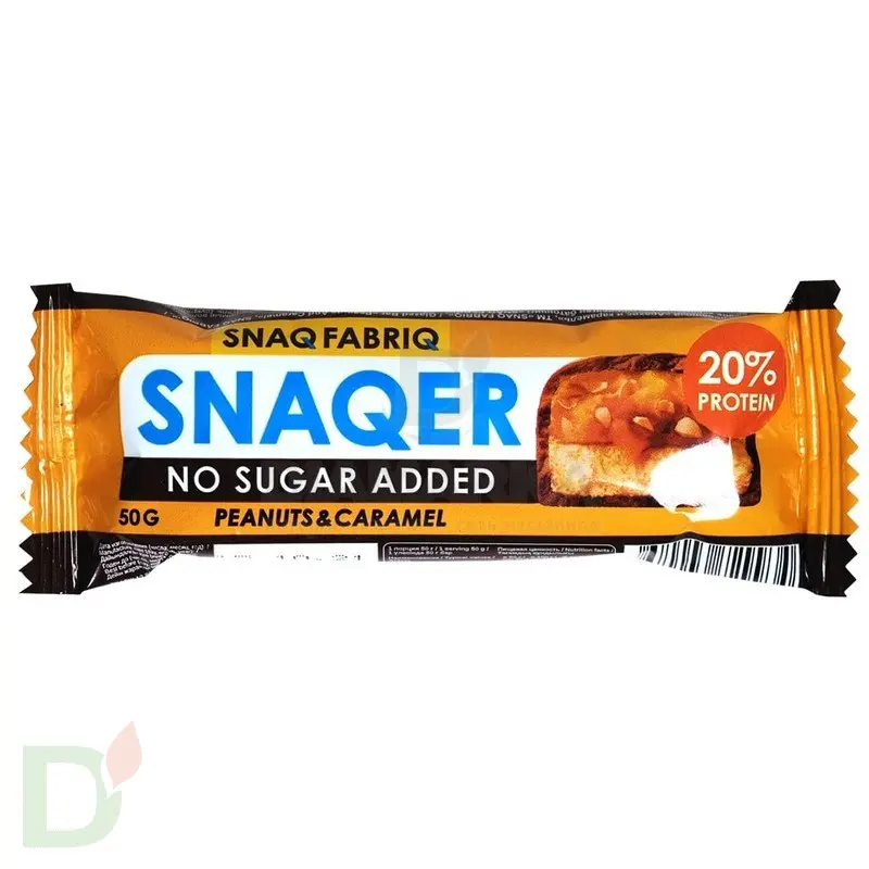 Батончик глазированный Snaq Fabriq Snaqer Арахис-Карамель, 50 гр